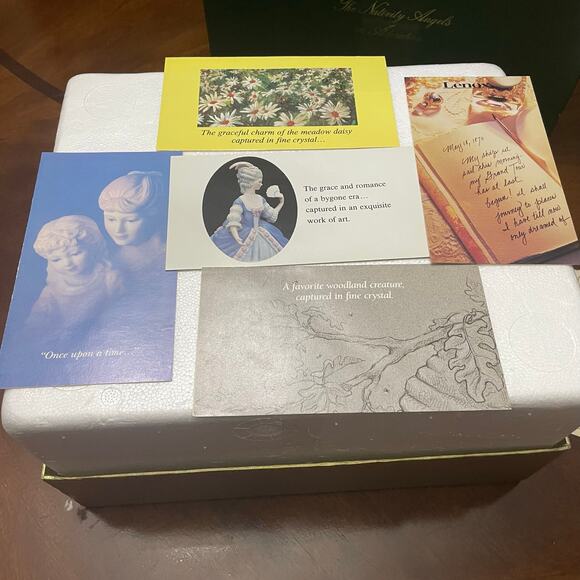 VTG Lenox Collection Nativity Angels of Adoration White Bisque China Figurines - Picture 3 of 15